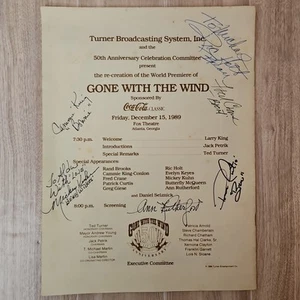 GWTW Program Of 50th Anniversary Celebration At Fox Theatre Atlanta, GA 6 Autogr - Picture 1 of 16