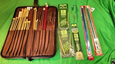 Lote de agujas de tejer Susan Bates Clover Takumi con estuche con cremallera Creative Couture Foto 1 de 4