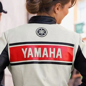 Yamaha Racing Motorbike Leather Jacket MotoGP New Yamaha Motorcycle Biker Jacket - Picture 1 of 3