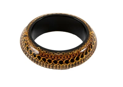 CC SKYE Lucite Gold Chain Gang Bangle Bracelet - Image 1 of 2