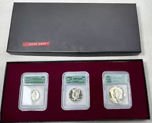 1976 S ~ SILVER PROOF SET ~ BICENTENNIAL ~ 3 COINS ~ ICG PR69 DCAM w/display box - Picture 1 of 8