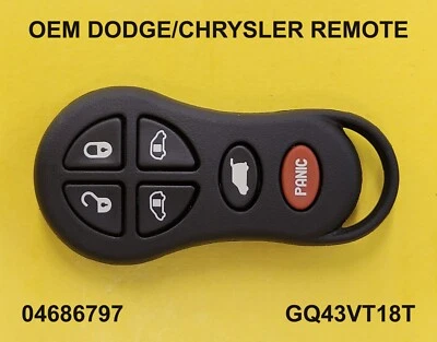 OEM 2001 - 2003 Dodge Chrysler  Minivan Keyless Remote Fob GQ43VT18T 04686797 Foto 1 de 2