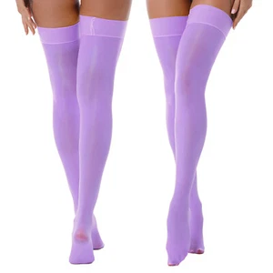 2Pcs  Womens Sheer Thigh-High Stockings Hold Up Stockings Over Knee Pantyhose  - Picture 1 of 112