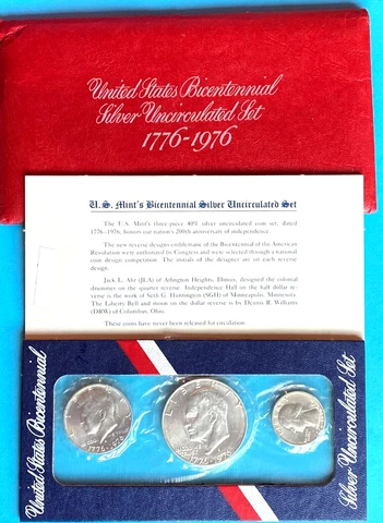 1776-1976 United States Bicentennial Silver Uncirculated Coin Set Cover
