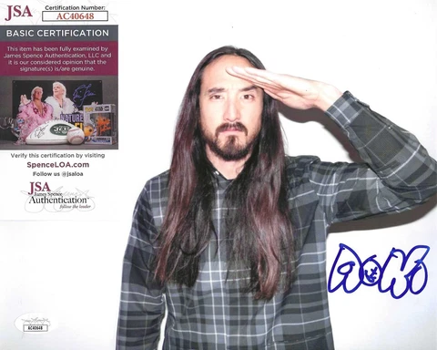 Steve Aoki Signed 8x10 Photo w/ JSA COA #AC40648 Cover