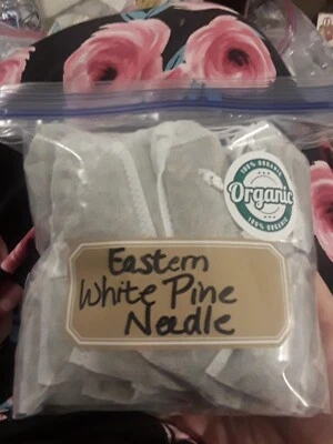 LOTE: 40 piezas bolsas de té orgánicas de aguja de pino blanco oriental árbol de cosecha fresco Foto 1 de 4