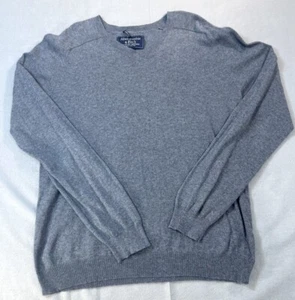 Abercrombie Fitch Sweater Large Muscle V Neck Mens Pullover Sweatshirt  Gray - Picture 1 of 12
