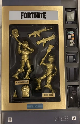 SDCC 2023 JAZWARES FORTNITE 2-PACK GOLD BEEF BROS & TOMATOHEAD LE 1000 Exclusive Cover