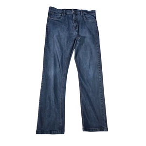 Urban Star Jeans Mens 38x32 Blue Faded Stretch Straight Leg Distressed Classic - Picture 1 of 9