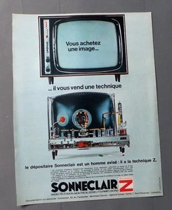PUB PUBLICITE ANCIENNE ADVERT CLIPPING 310817/ RECEPTEUR SONNECLAIR TECHNIQUE Z - Imagen 1 de 1