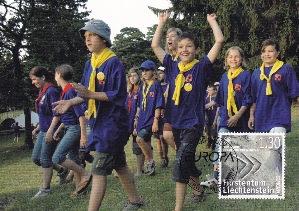 LIECHENTSTEIN 2007 FIRST DAY COVER, SCOUTING CENT ON MAXI CARD - Image 1 of 1