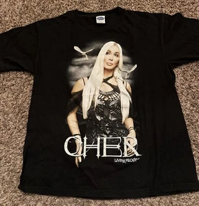 Vintage Cher 2002 Living Proof Farewell Tour Concert T Shirt Made in USA Size L - Picture 1 of 5