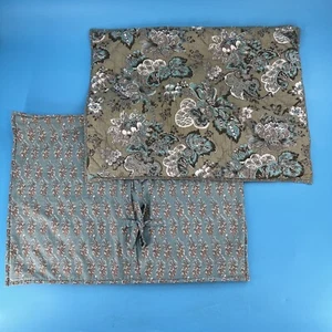 Lot 2/ Pottery Barn Pillow Covers Green Paisley Multicolor GOOD CONDITION - Picture 1 of 6