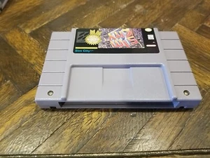 SNES Game - Sim City - Super Nintendo RARE UPSIDE DOWN LABEL ERROR - Picture 1 of 4