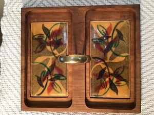 Vintage Mid Century Ernest John Genuine Walnut Cheese Tray or Catch All Signed - Picture 1 of 6