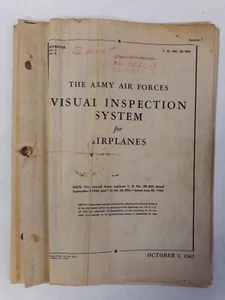The Army Air Force Visual Inspection System for Airplane T.O. No 00-20A Original - Picture 1 of 12
