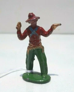 BARCLAY TOY SOLDIERS HOLLOW CAST LEAD 2B1A COWBOY FIRING PISTOLS 97%+ - Afbeelding 1 van 1