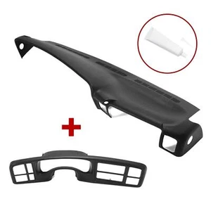 Dash Cover Overlay + Radio Dash Trim Bezel For Silverado Suburban Sierra 99-06 - Picture 1 of 22