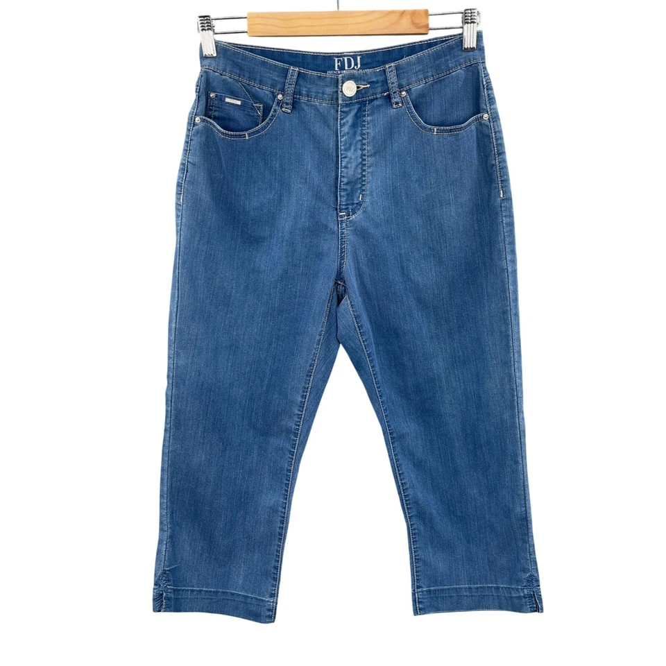 FDJ French Dressing Suzanne Capris Woman 4 Blue Denim Cropped Hi Rise Versatile - Image 1 of 4