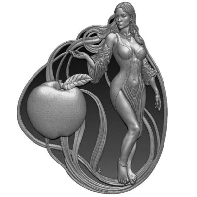 Temperance Woman with an Apple Liberty 2024 $5 Silver Coin Niue Le Grand Mint - Image 1 of 2