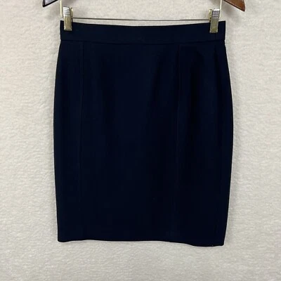 Falda Louis Feraud Mujer’s 8 Negra Línea A 100% Nueva Lana Forrada Alemania Foto 1 de 4