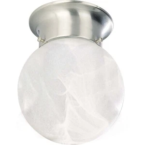 Volume Lighting V7319-33 1-Light Flush Mount Ceiling Fixture, Brushed Nickel - Picture 1 of 1