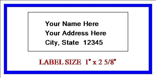 4,200 - Custom Printed Labels -1 x 2 5/8 - Ink Color of Choice - Image 1 of 1