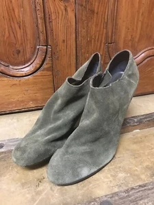 Nina Free People olivfarbene Damenschuhe Wildleder-Pumps hoher Absatz Stiefel Größe 11 - Bild 1 von 7