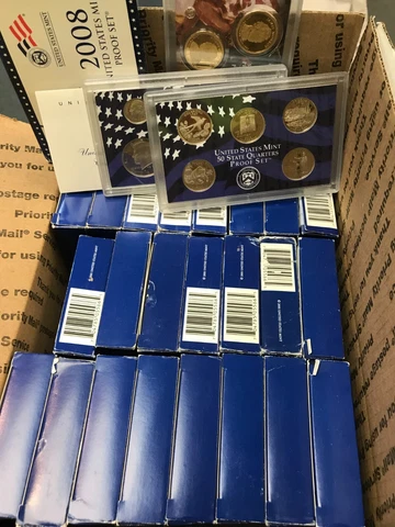 HUGE Lot of 24 SETS 2008 US MINT Proof Sets With Boxes and COAs Cover