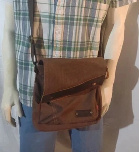 Argur Men's Brown Crossbody Messenger Bag Casual Travel - Picture 1 of 3