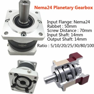 60 Servo Motor Planetary Gearbox NEMA24 Speed Reducer 5/10/20/25/35/50/80/100:1 - Picture 1 of 9