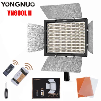 NEW YONGNUO YN600II YN600L II Pro LED Video Light Panel Studio Light 3200K-5500K - Image 1 of 4
