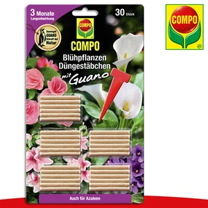 COMPO 1 Pack à 30 Stück Blühpflanzen Düngestäbchen mit Guano | Auch für Azaleen - Bild 1 von 1