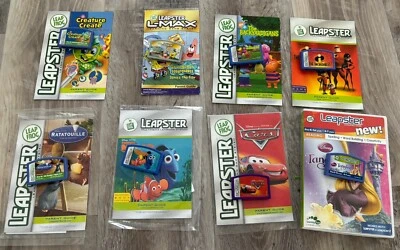 Leapfrog Leapster Game Lot Tangled, Cars, Ratatouille, Finding Nemo, Lot Of 8 - Image 1 of 4