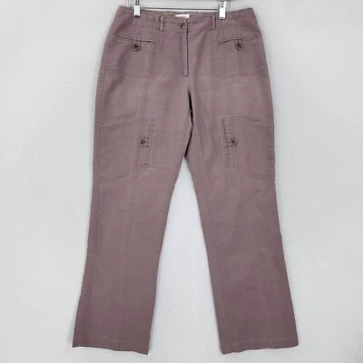 Pantalones Calvin Klein para mujer 12 malva rosa polvoriento carga pierna recta tiro medio tobillo Foto 1 de 4