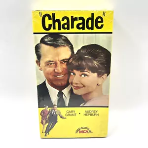 Charade VHS Tape Cary Grant Audrey Hepburn w/ MCA Watermarks New Factory Sealed - Picture 1 of 6