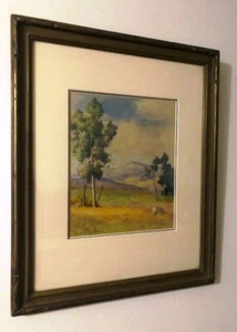 Gemälde Aquarell signiert Henry Leopold Richter Original - Bild 1 von 6