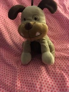 Carters Bulldog Plush Just One Year Lovey Beanbag Tan Brown Orange Collar - Picture 1 of 12