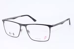 NEW POLICE BLACKBIRD TI 3 VPL 685 COL.0568 SILVER AUTHENTIC EYEGLASSES 55-16 - Picture 1 of 3