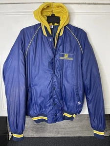 Chaqueta irlandesa de lucha Notre Dame vintage para hombre L azul The Game con capucha - Imagen 1 de 6