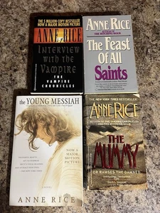 Anne Rice 4 Book Lot Mummy Interview With Vampire Chronicles Feast Christ - Picture 1 of 3