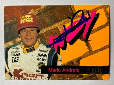 Mario Andretti Signed Card - 1993 Hi-Tech - Indianapolis 500 Auto Autograph Indy - Image 1 of 2