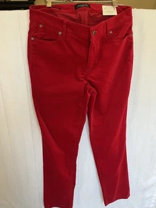 Talbots Velvet Women 6 petite Flawless 5 Pocket Red Pants Straight Damaged Tag - Picture 1 of 11