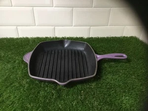 Le Creuset Griddle Skillet Frying Pan 26 Purple rare Cast Iron - Picture 1 of 11