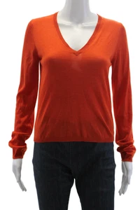 Nobili Womens Cashmere Long Sleeve Pullover Top Orange Size M - Picture 1 of 5