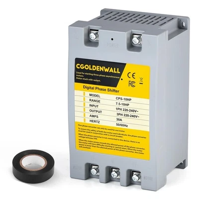 Einphasiger auf 3 Phasen Wandler 10PS 7,5KW 30A 220V Digital Phasenschieber - Bild 1 von 3