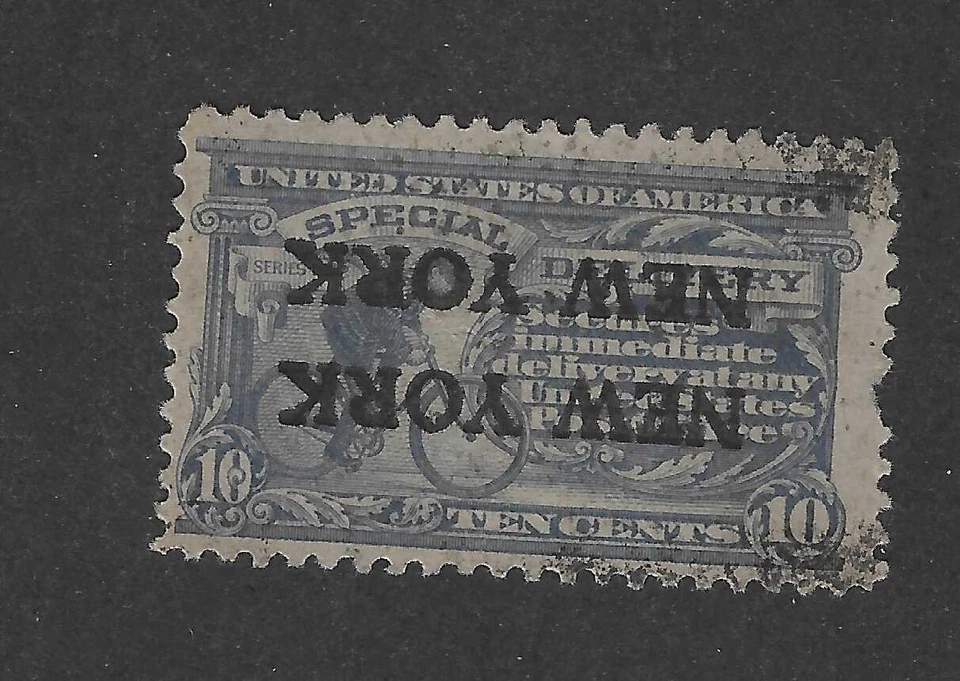 Scott E 6, Special Delivery, 10 cents ultramarine, 1902, NEW YORK, XF - Image 1 of 1