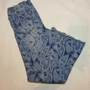Wonder Nation Girls Fashion Flare Blue Heart Jeggings Size Xl 14/16 - Picture 1 of 7