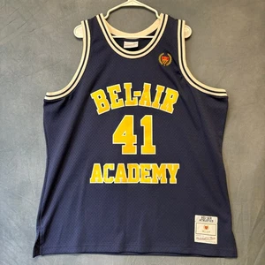 Mens Blue Bel-Air Jersey Mitchell & Ness Will Smith Mesh Basketball Fresh Prince - Picture 1 of 11