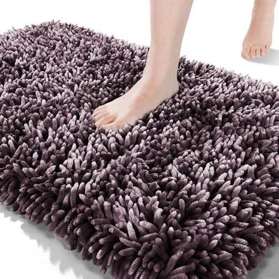 2025 Chenille Bath Mat - Non-Slip Super Absorbent Machine Washable Shower Rug - Image 1 of 4